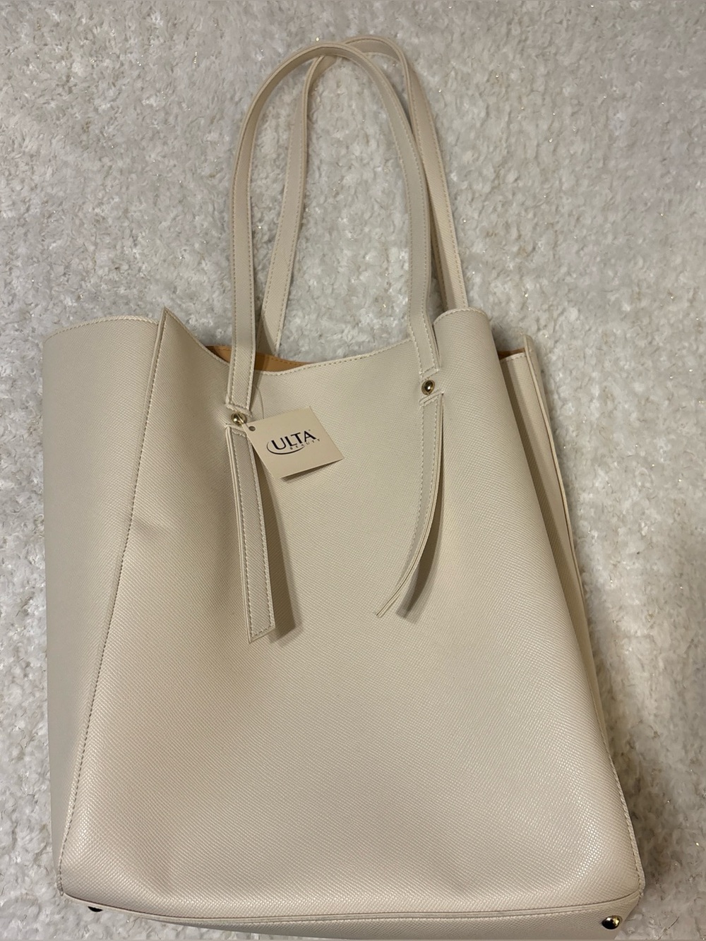 Ulta Beauty Ivory Tote Bag with Dual Shoulder Straps